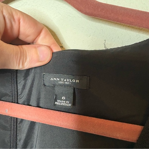 Ann Taylor Black Sheath Dress with Bell Sleeves Size 6 - Picture 4 of 7